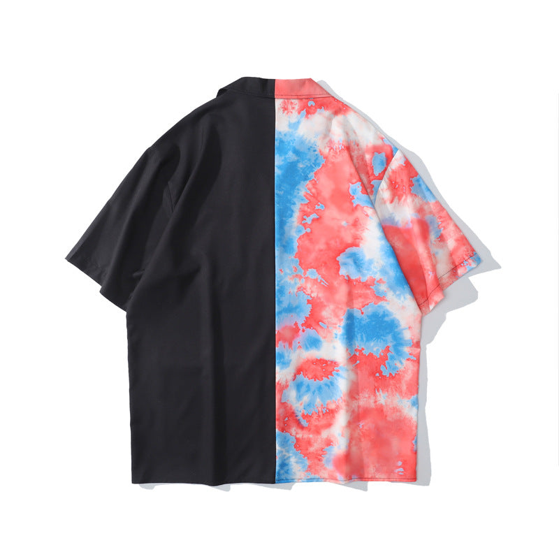 Hawaiian Beach Flower Shirt Short Sleeve Men