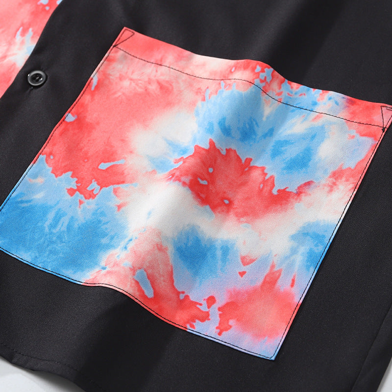 Hawaiian Beach Flower Shirt Short Sleeve Men