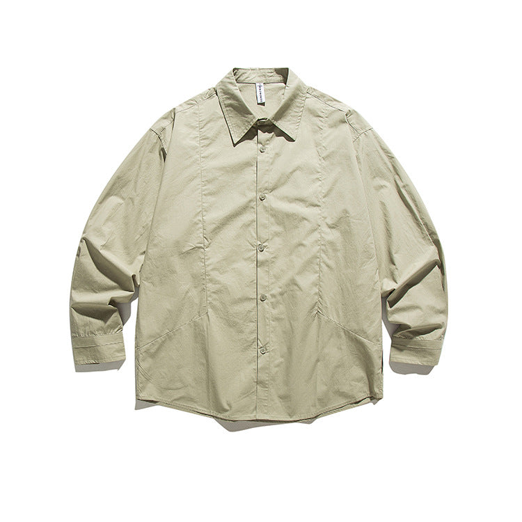 Loose Overalls Long Sleeve Shirt Men