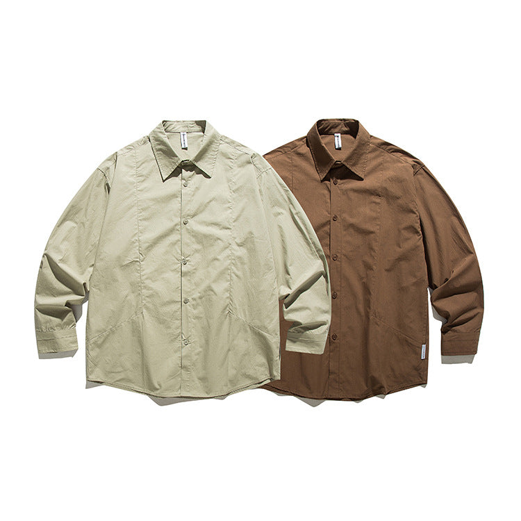 Loose Overalls Long Sleeve Shirt Men